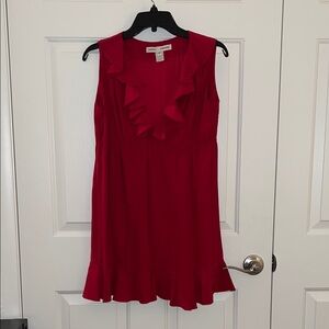 Amanda Uprichard Red Ruffled Sundress